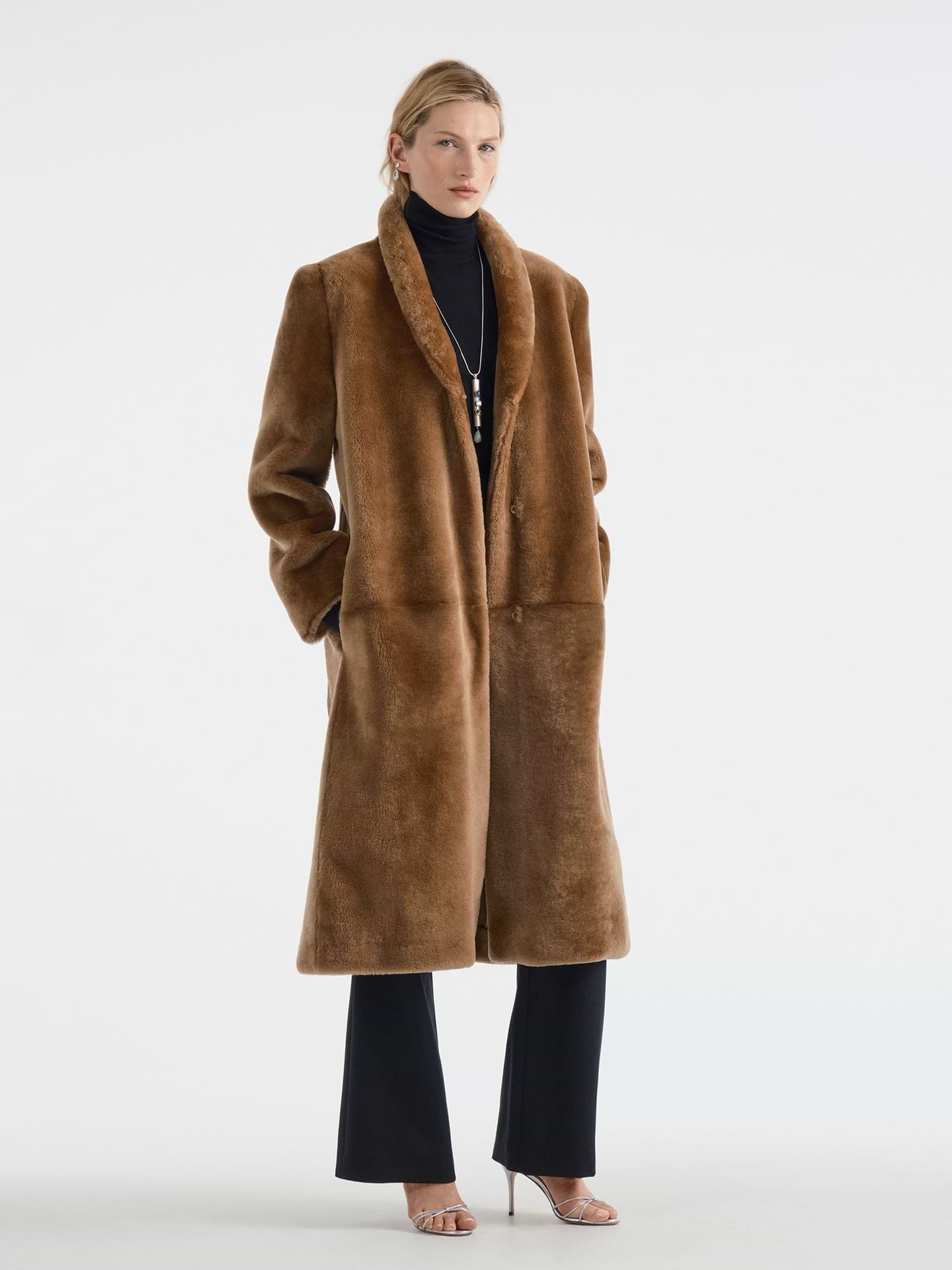 Maurelle Coat in Shearling - AFLALO