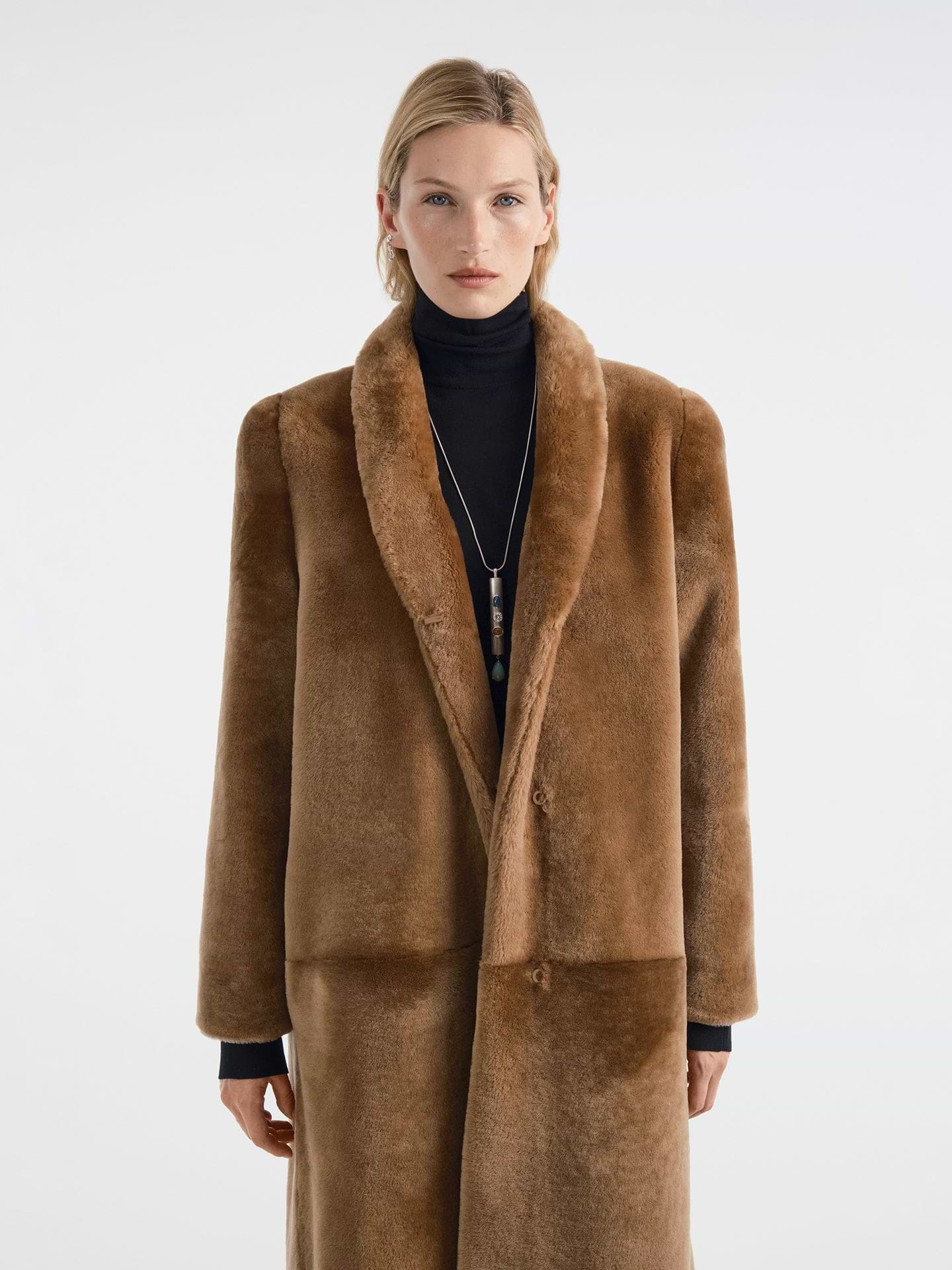 Maurelle Coat in Shearling - AFLALO