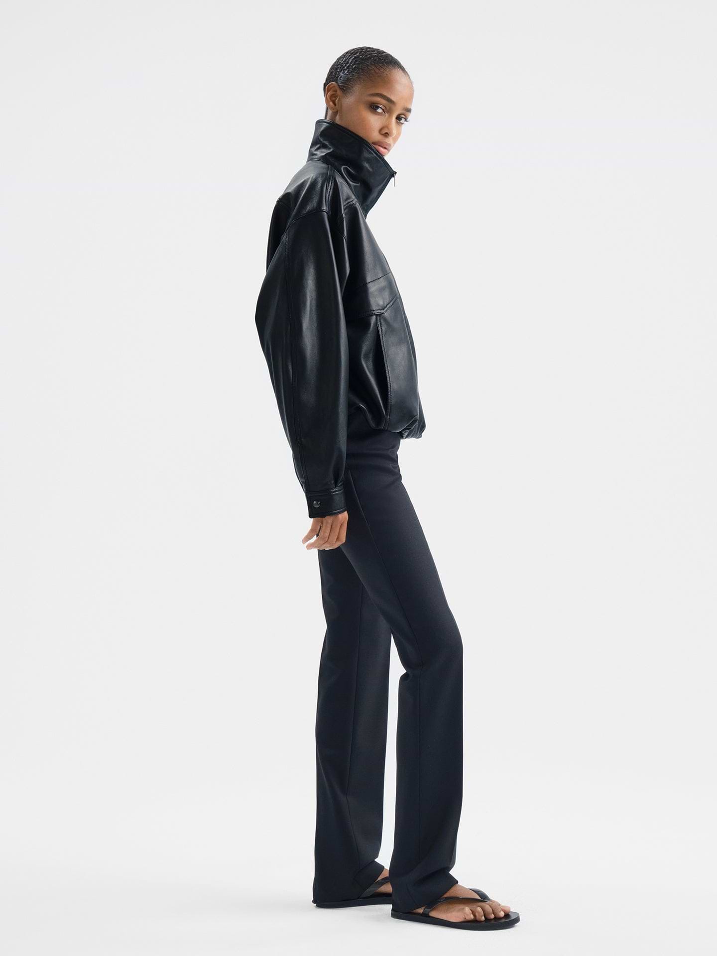 Zadie Jacket in Leather - AFLALO