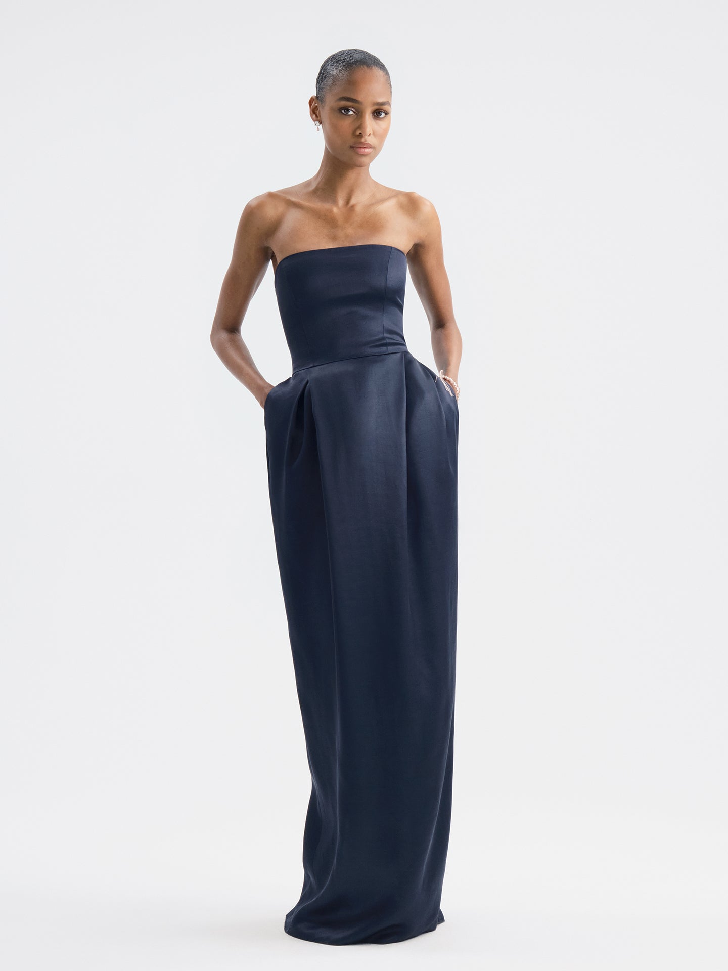 Alune Dress in Wool Silk - AFLALO