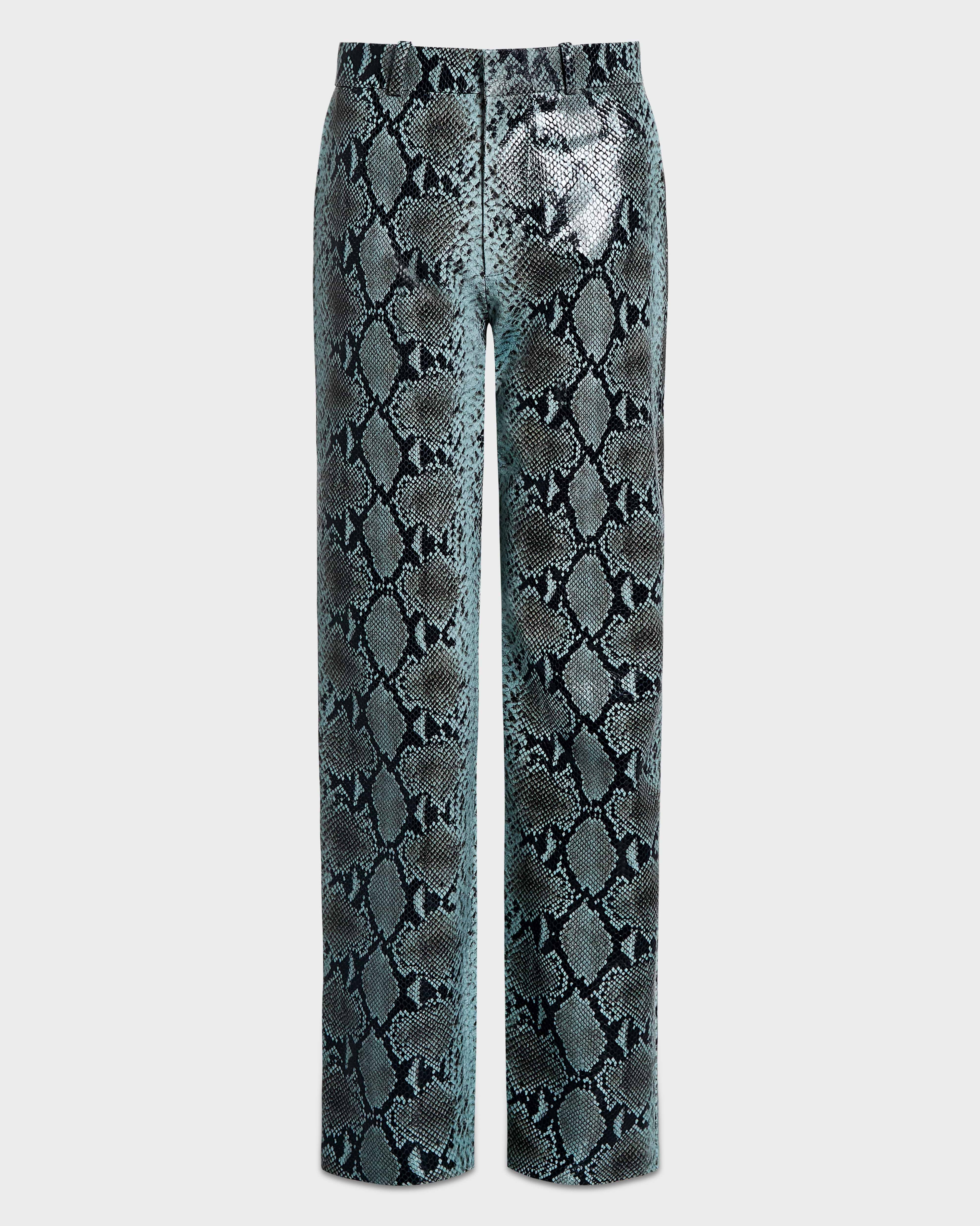 Lazare Trouser in Python Embossed Leather