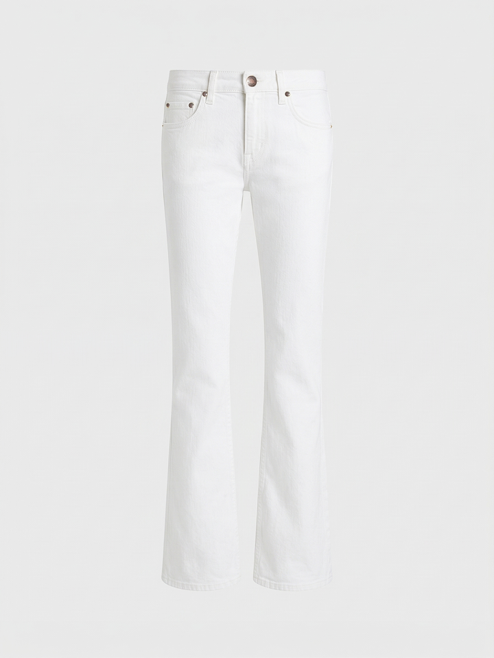 BURBERRY 白フレアパンツ 36ホワイトデニム yokosquad Orwell Jean Marshmallow White in Japanese Denim | AFLALO