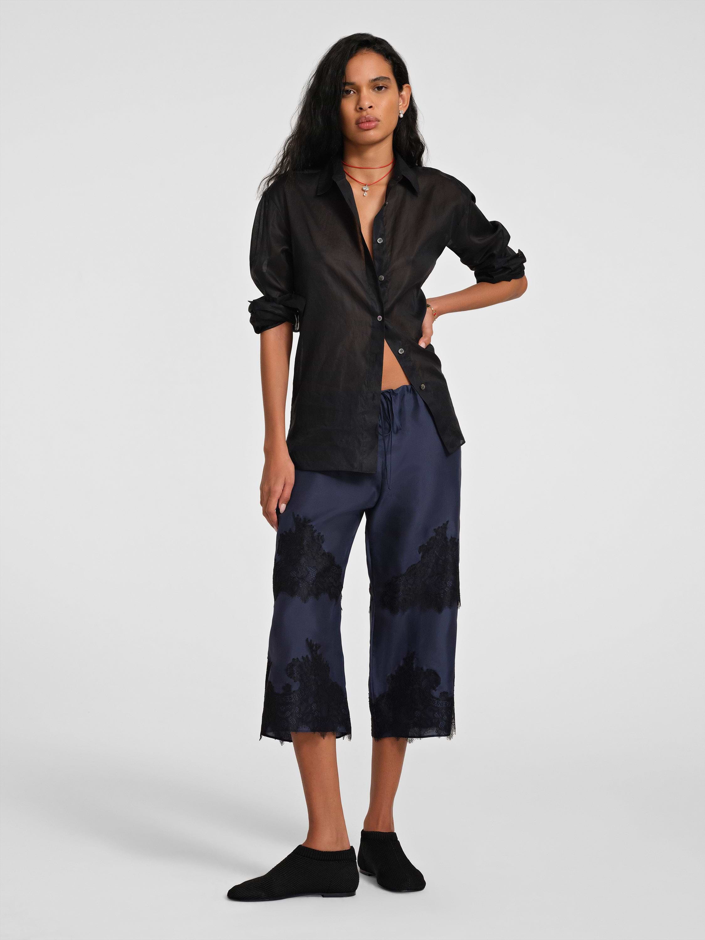 Tavi Pant Black in Wool | AFLALO