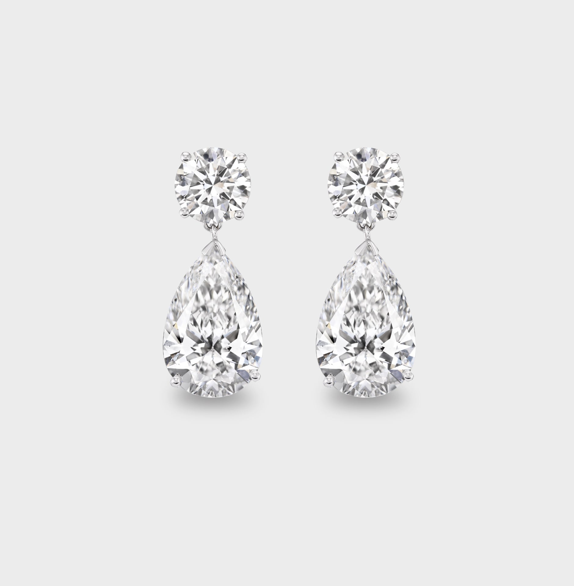 Janes Tears Earrings in White Gold - AFLALO