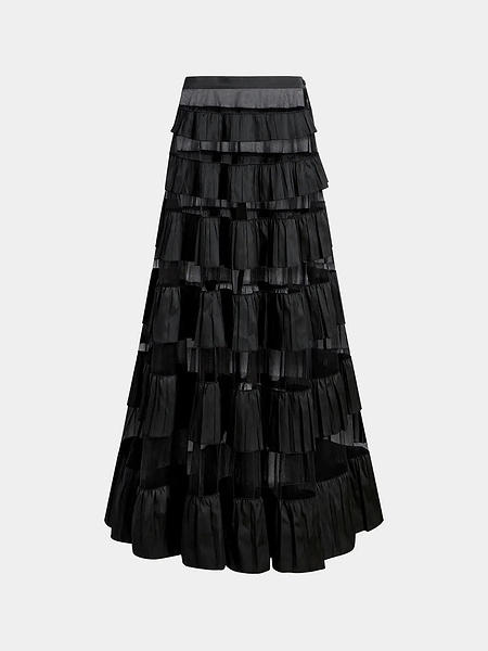 Xorina Skirt Black in Mesh | AFLALO