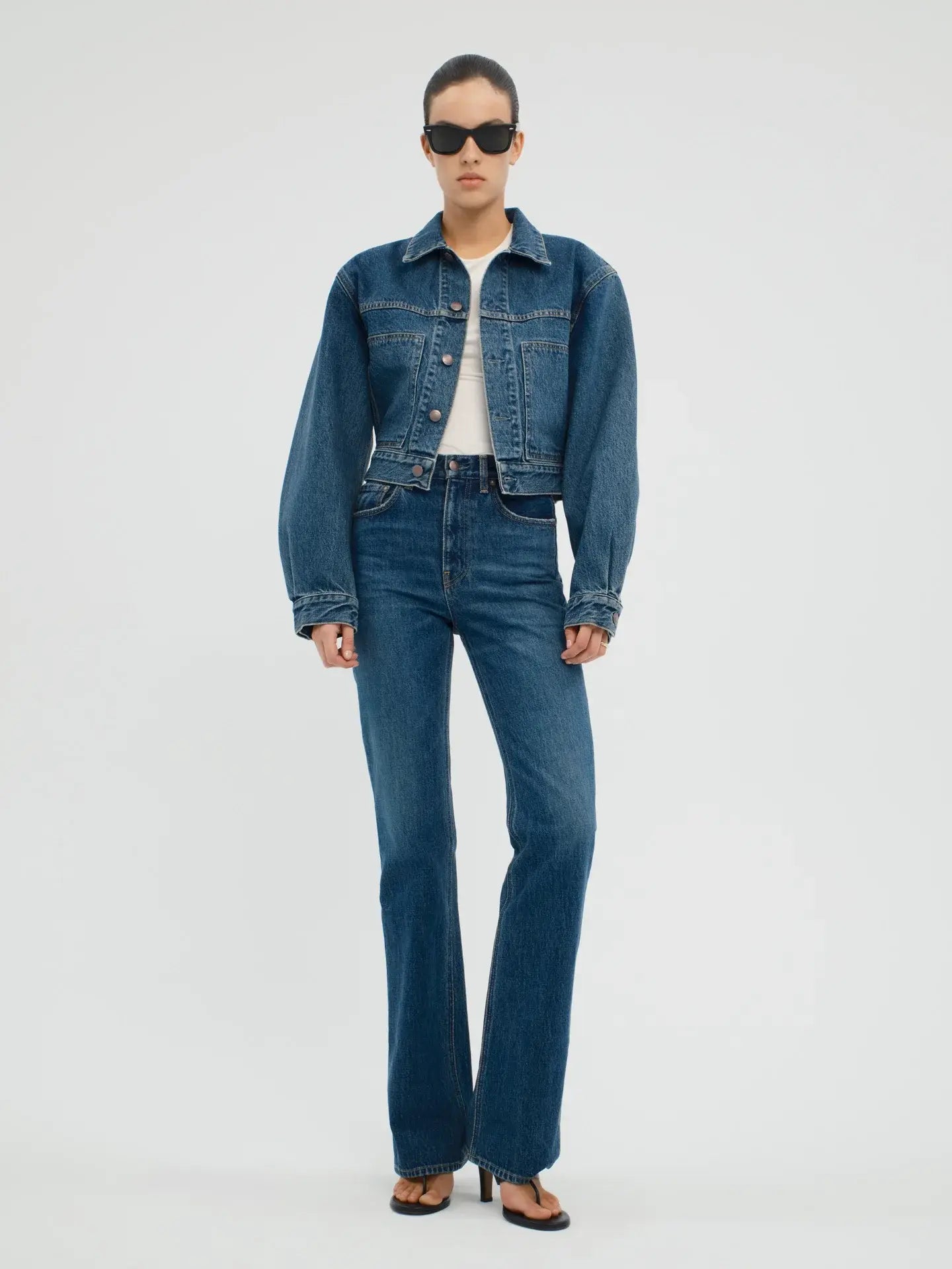 Barnes Jacket in Rigid Denim - AFLALO