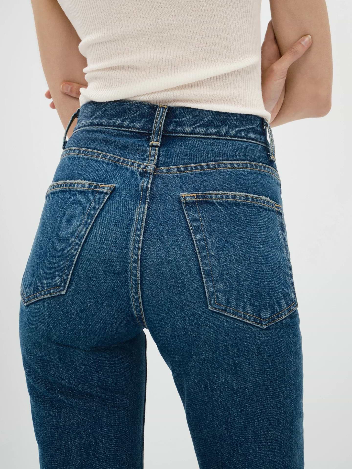 Brontë Jean in Rigid Denim - AFLALO