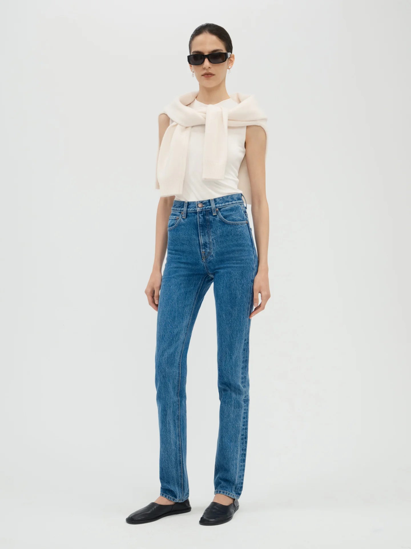 Bishop Jean in Rigid Denim - AFLALO