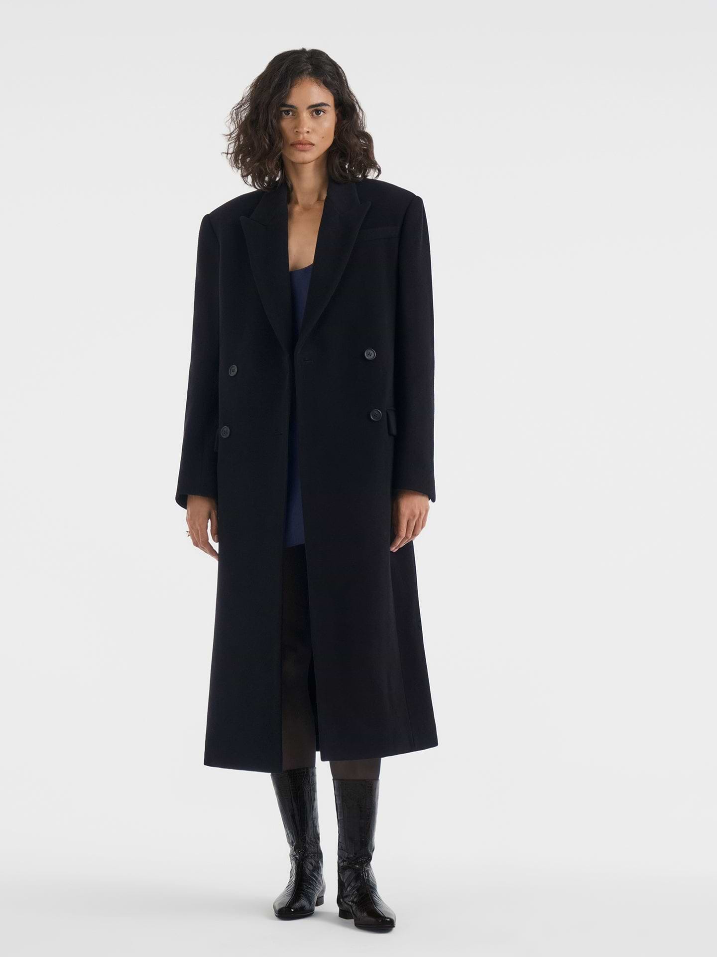 Obelisk Coat in Cashmere - AFLALO