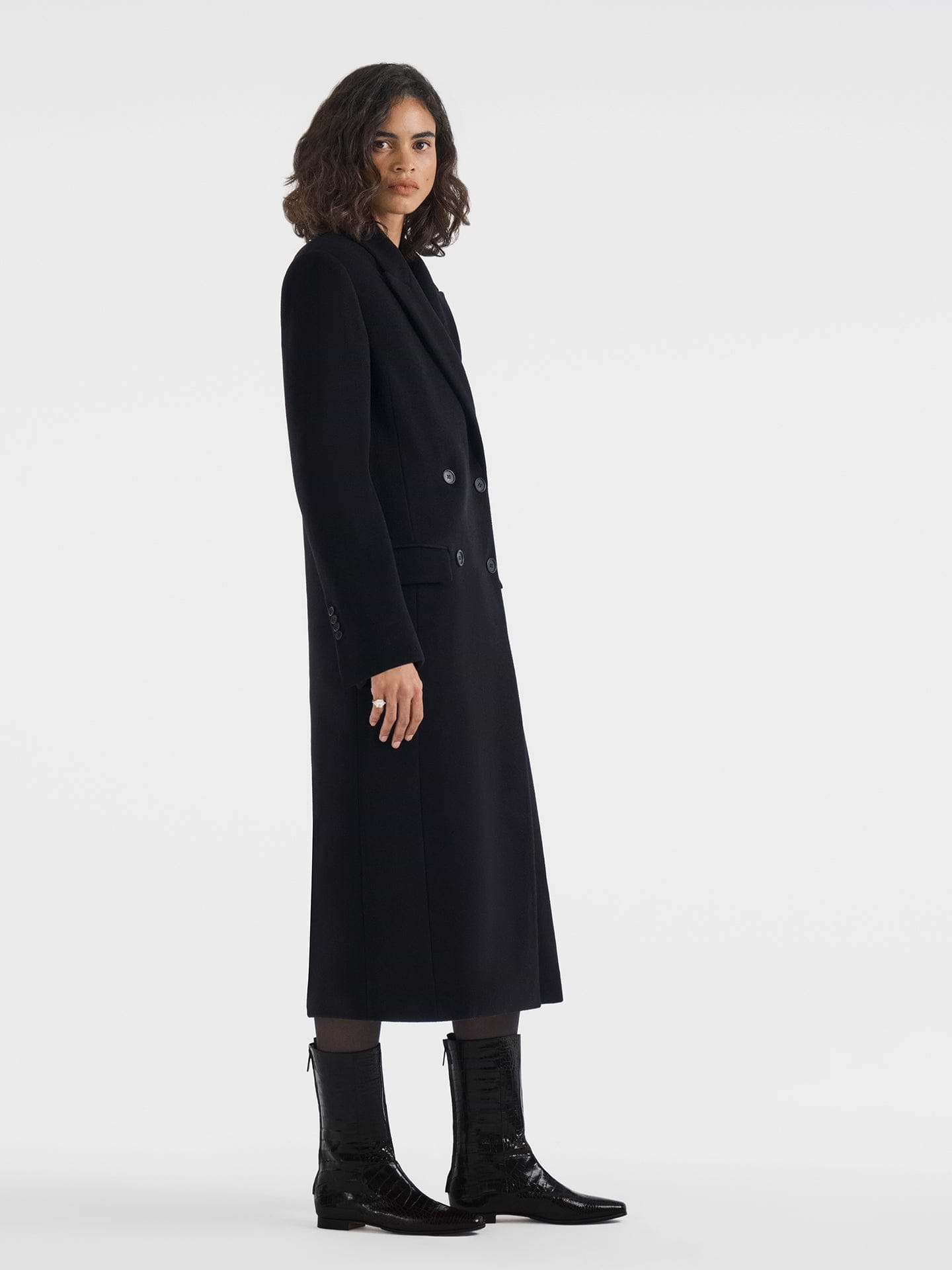 Obelisk Coat in Cashmere - AFLALO