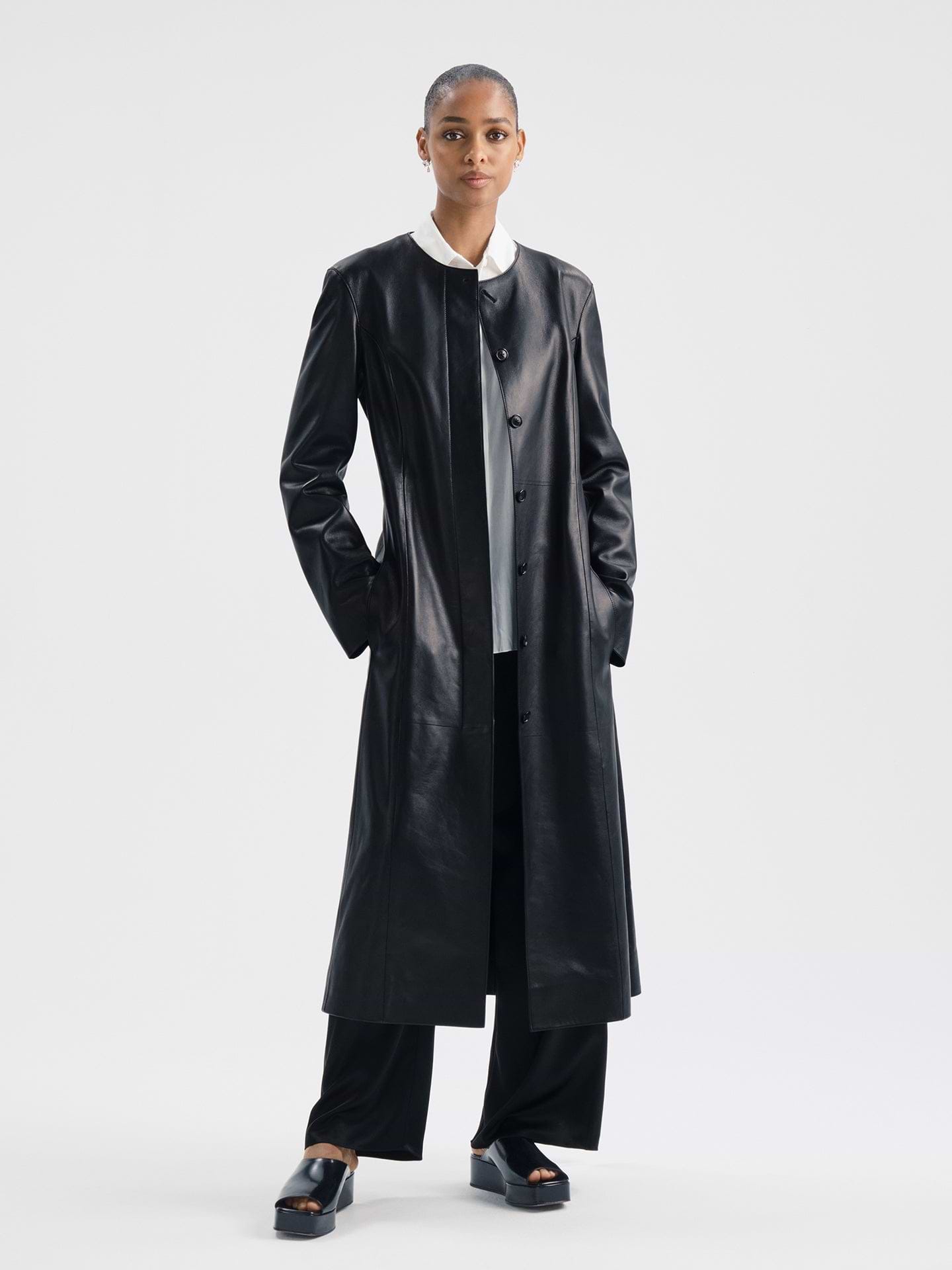 Affine Coat in Leather - AFLALO