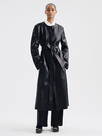 Affine Coat in Leather - AFLALO