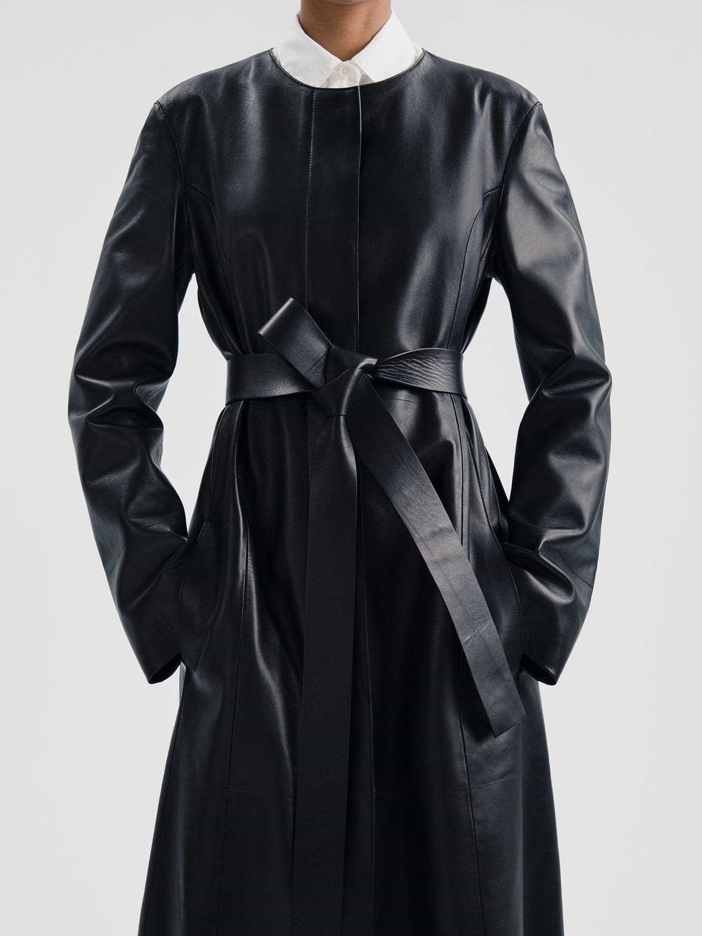 Affine Coat in Leather - AFLALO