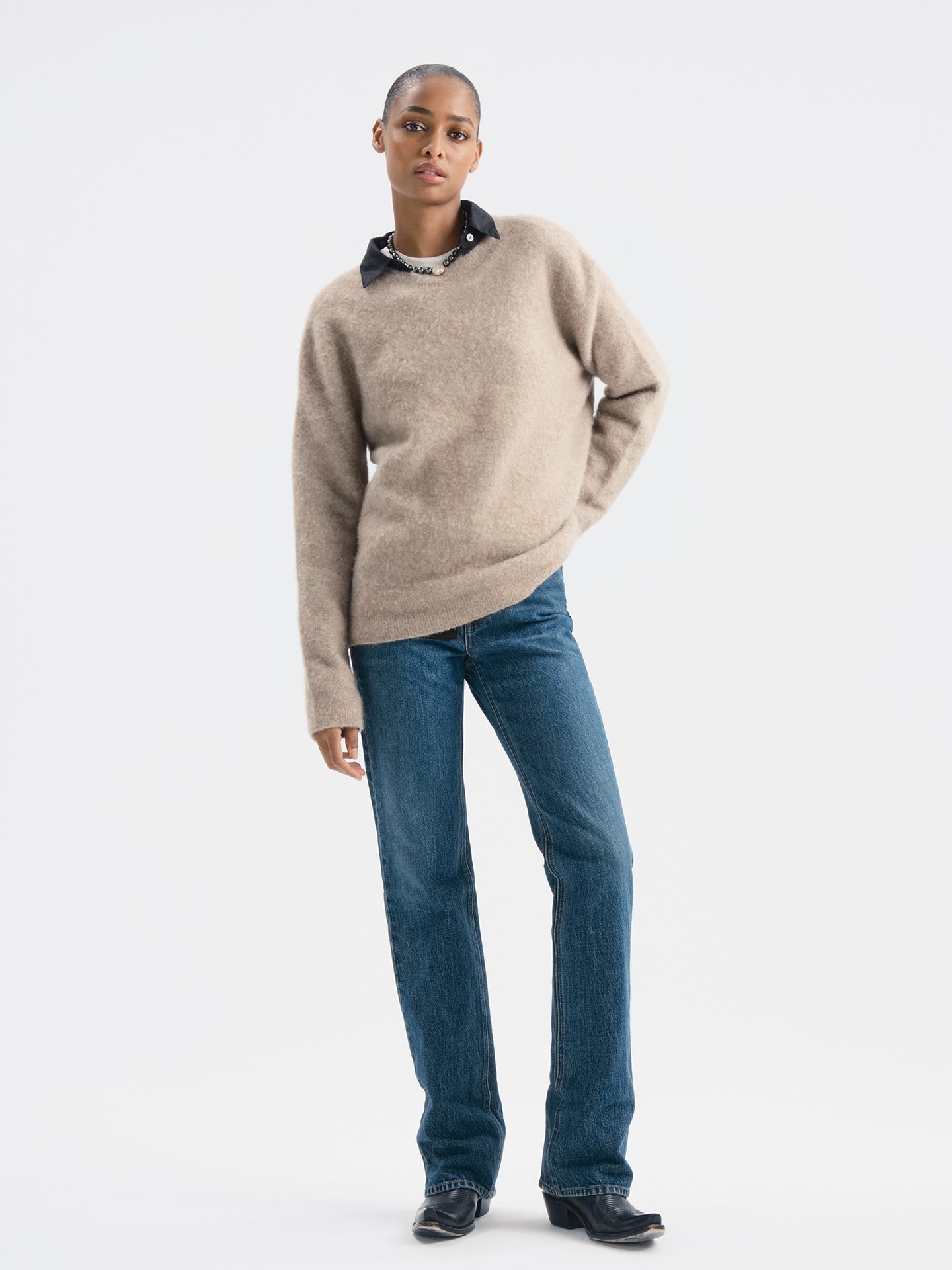 Bilbao Sweater in Brushed Cashmere - AFLALO
