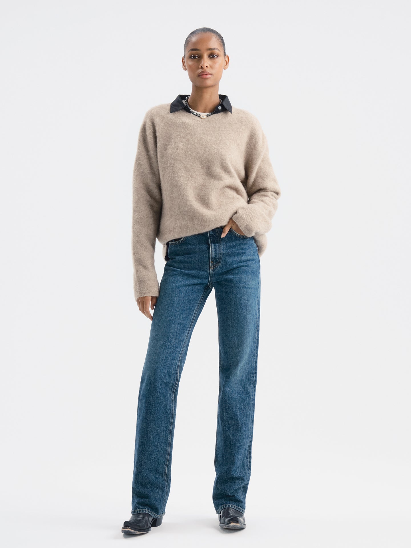 Bilbao Sweater in Brushed Cashmere - AFLALO