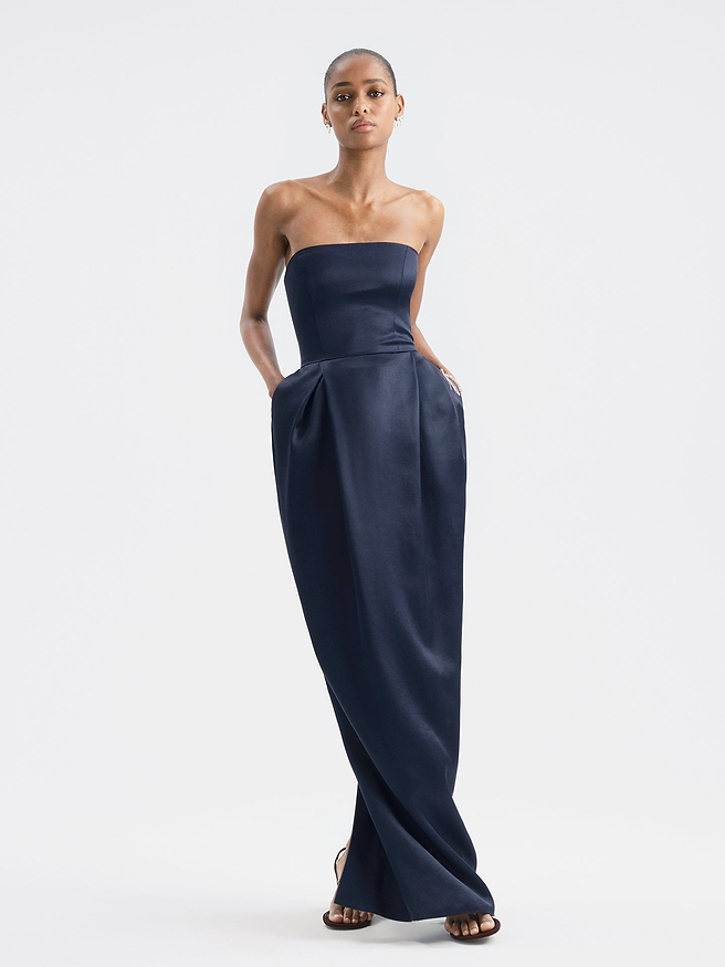 Alune Dress in Wool Silk - AFLALO