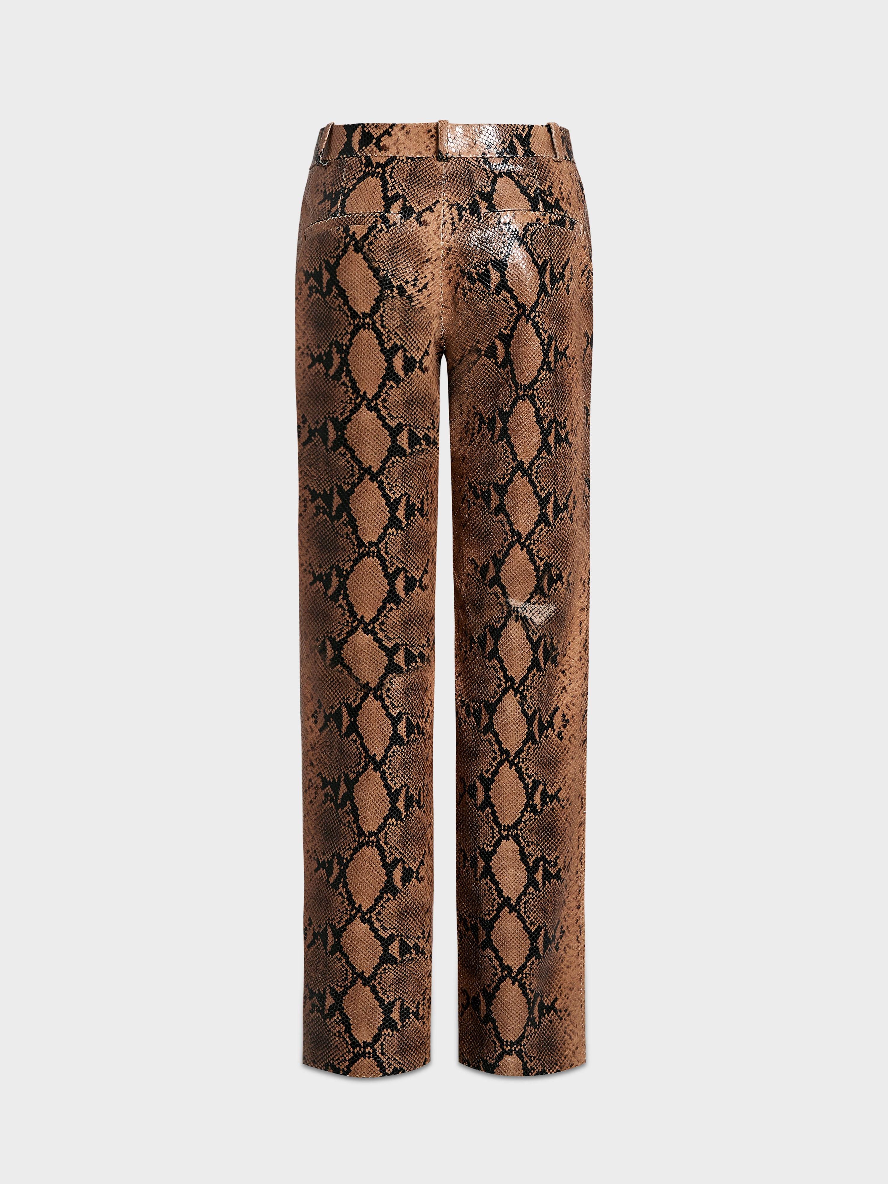 Lazare Trouser in Python Embossed Leather
