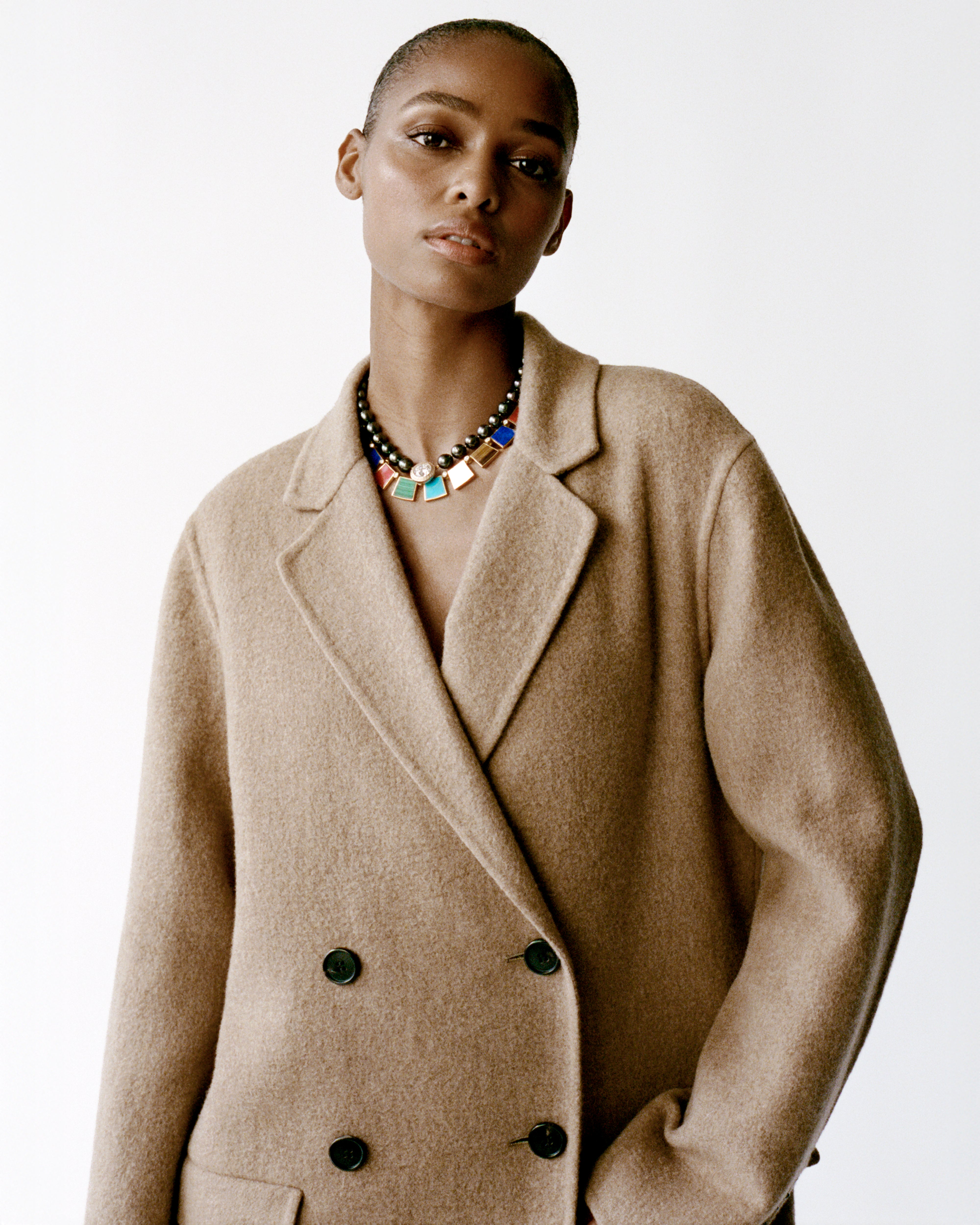 Tile Necklace in Gold