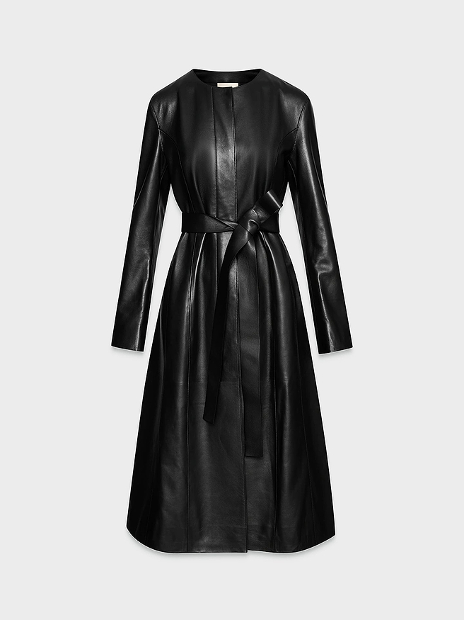 Affine Coat in Leather - AFLALO
