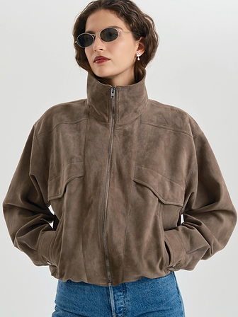 Zadie Jacket in Suede - AFLALO