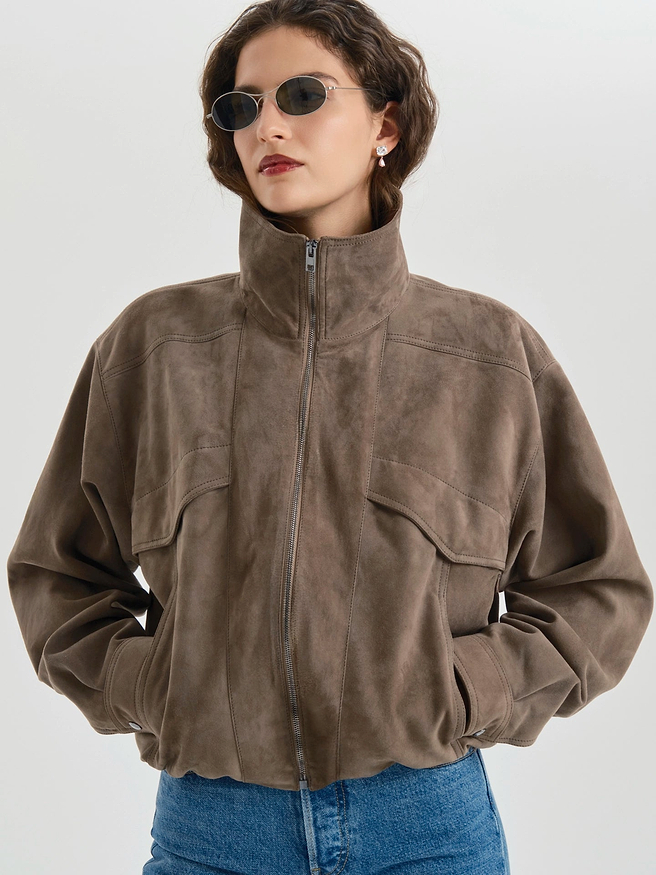 Zadie Jacket in Suede - AFLALO
