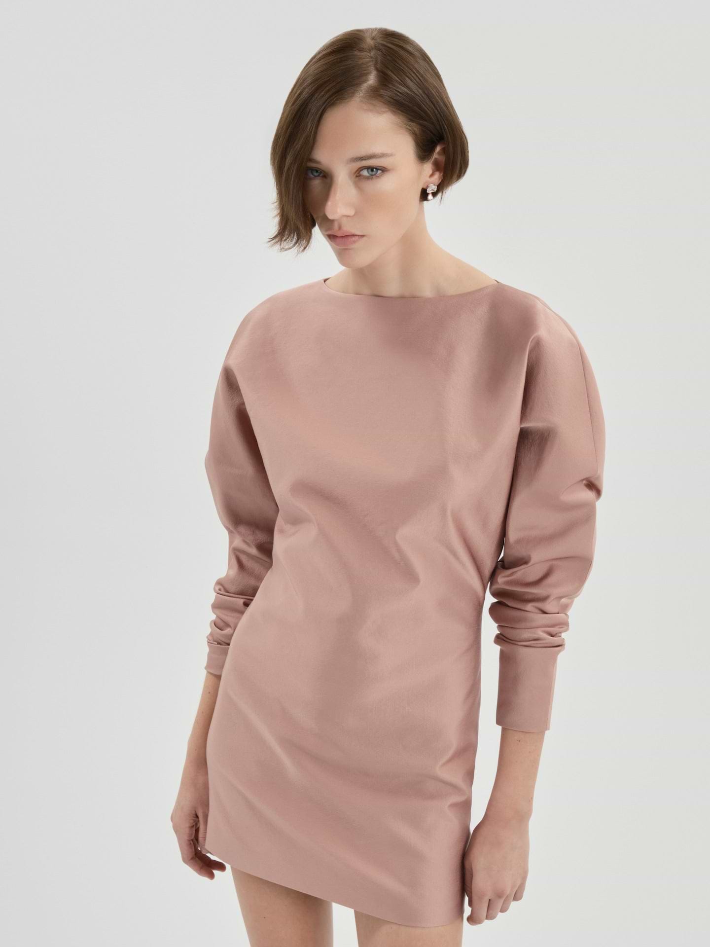 Lanya Dress in Wool Silk