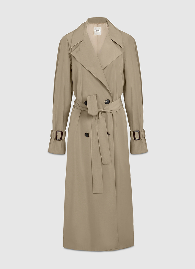Luna Trench in Cotton Nylon - AFLALO