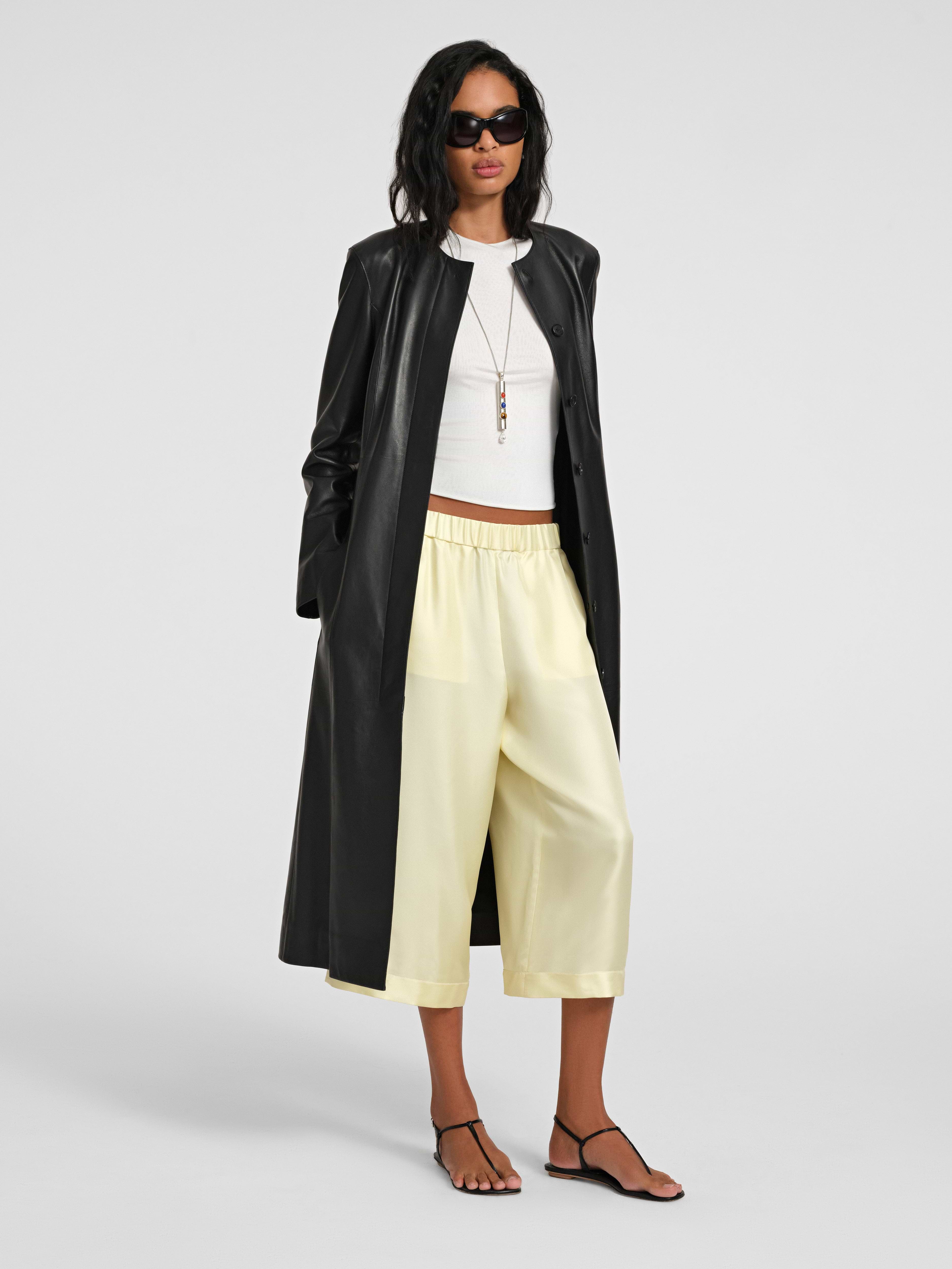 Affine Coat Black in Leather | AFLALO