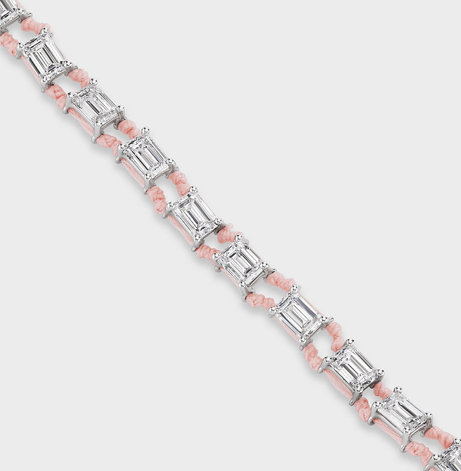 Racquet String in White Gold