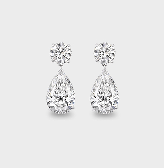 Janes Tears Earrings in White Gold - AFLALO