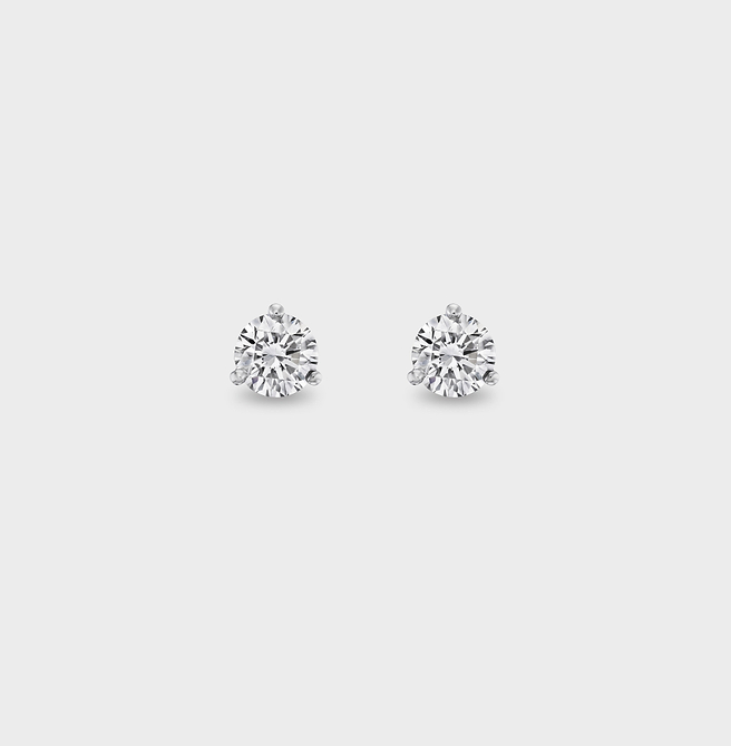 Easy Stud Earrings in White Gold