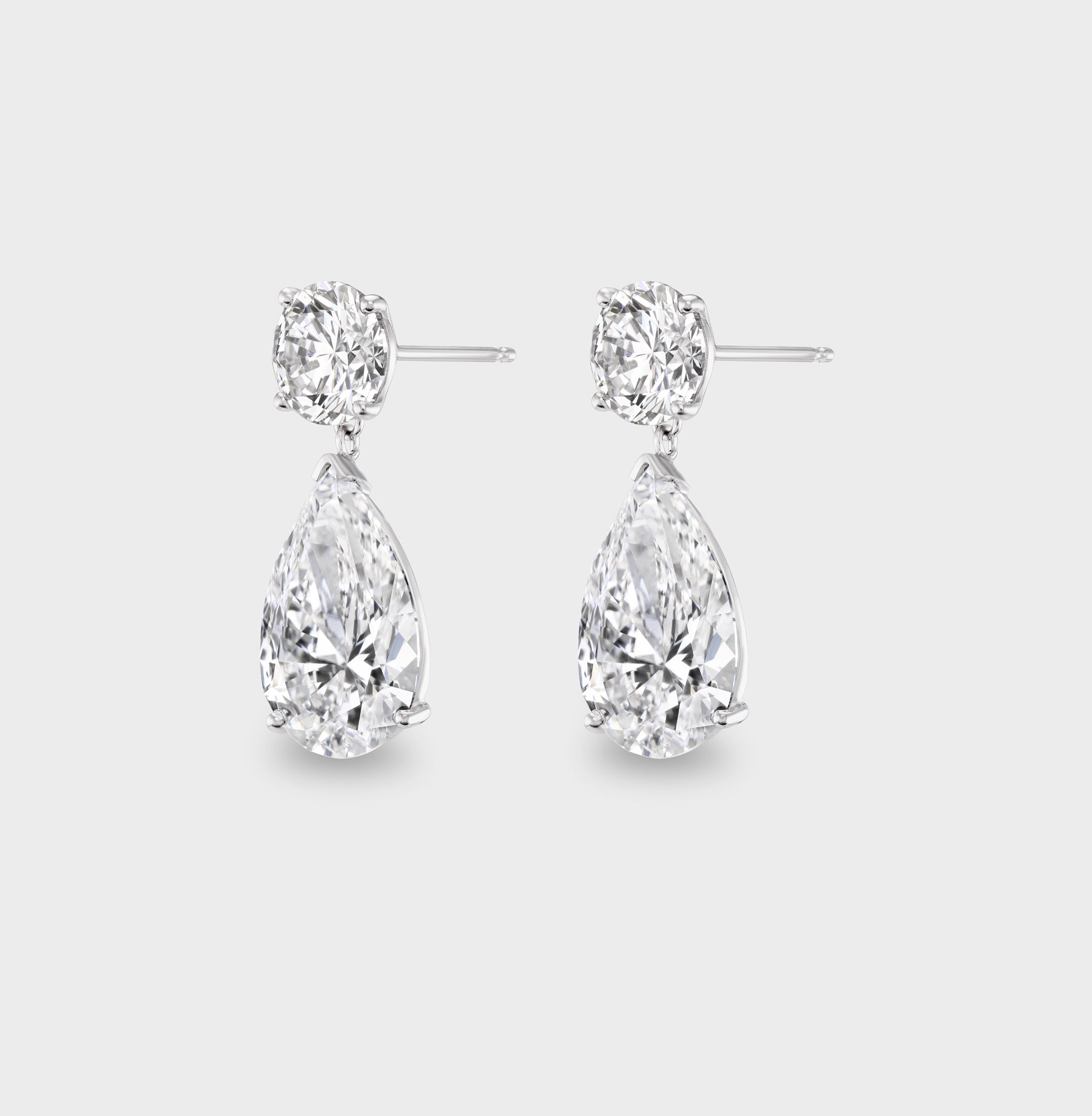 Janes Tears Earrings in White Gold - AFLALO