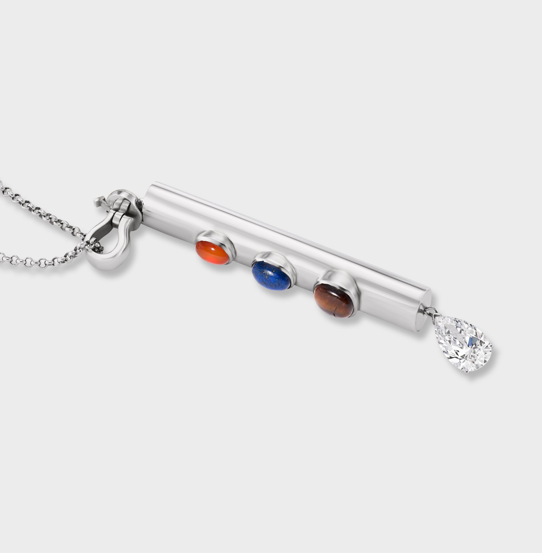 The Mom Necklace in Silver - AFLALO