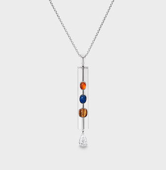 The Mom Necklace in Silver - AFLALO