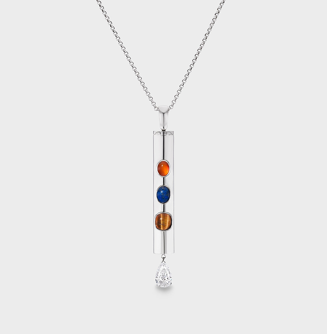 The Mom Necklace in Silver - AFLALO