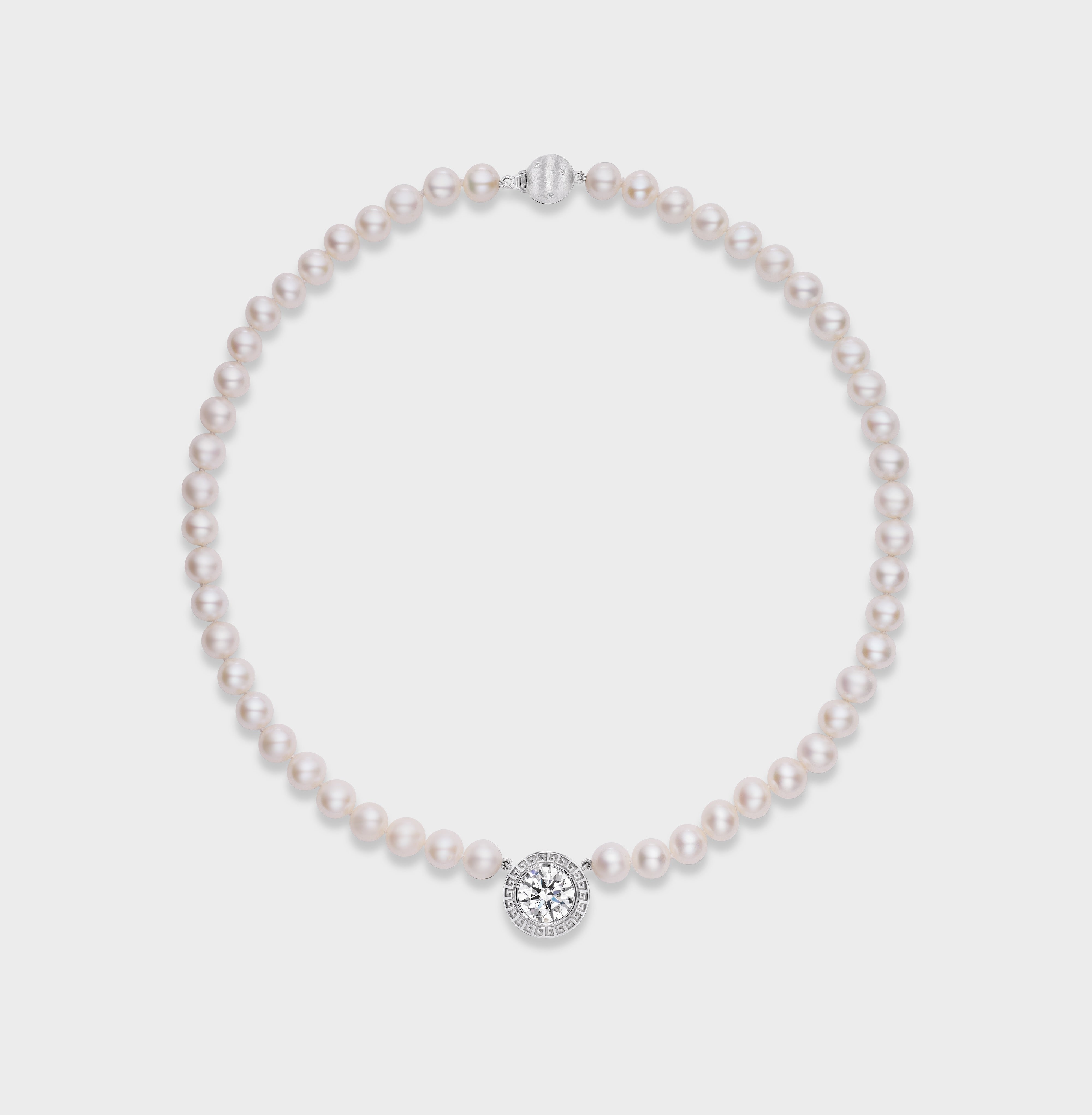 Oracle Strand Necklace in White Gold