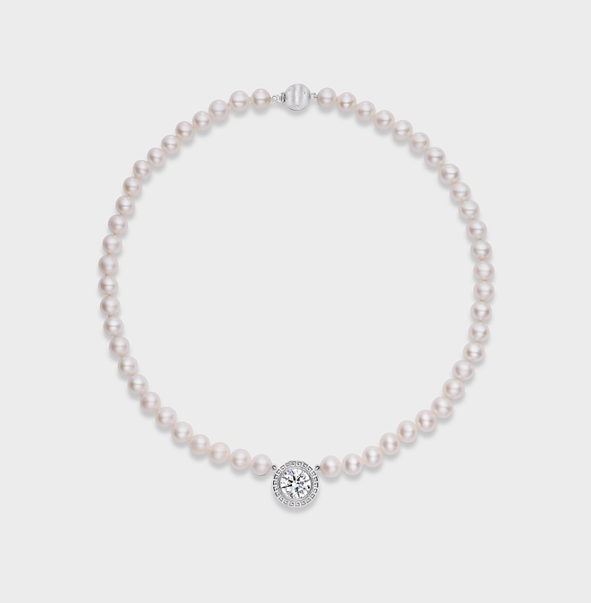 Oracle Strand Necklace in White Gold