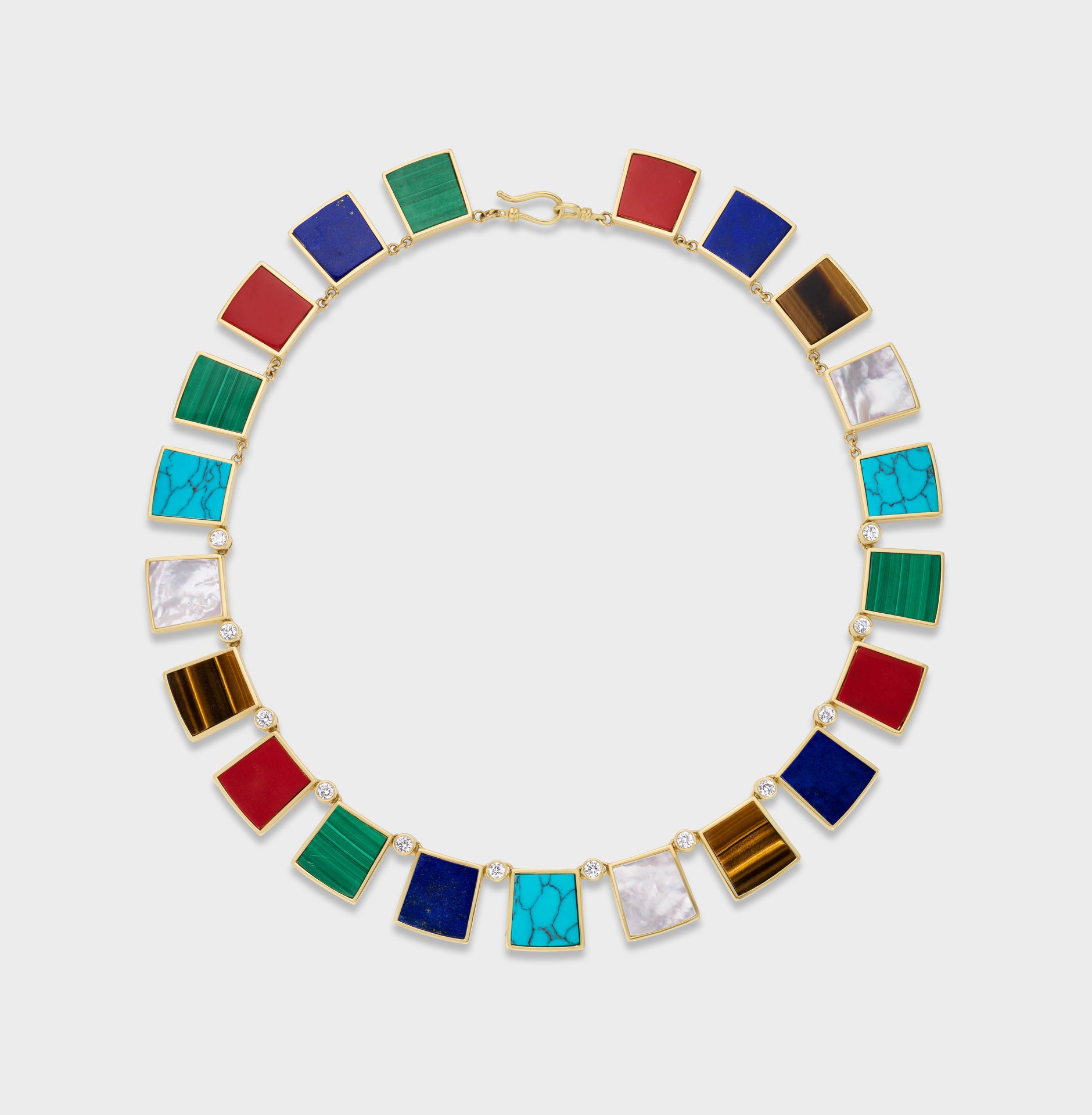 Tile Necklace in Gold