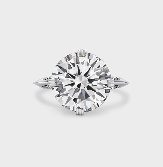 Greek Key Ring in Platinum - AFLALO