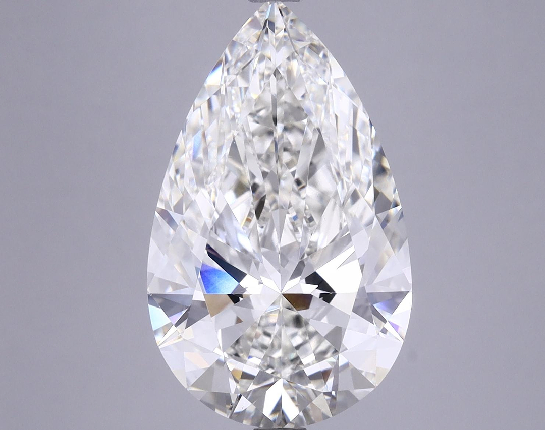 5.55 Carat Pear Shaped Ideal Cut VVS2 IGI Certified Lab Grown Diamond