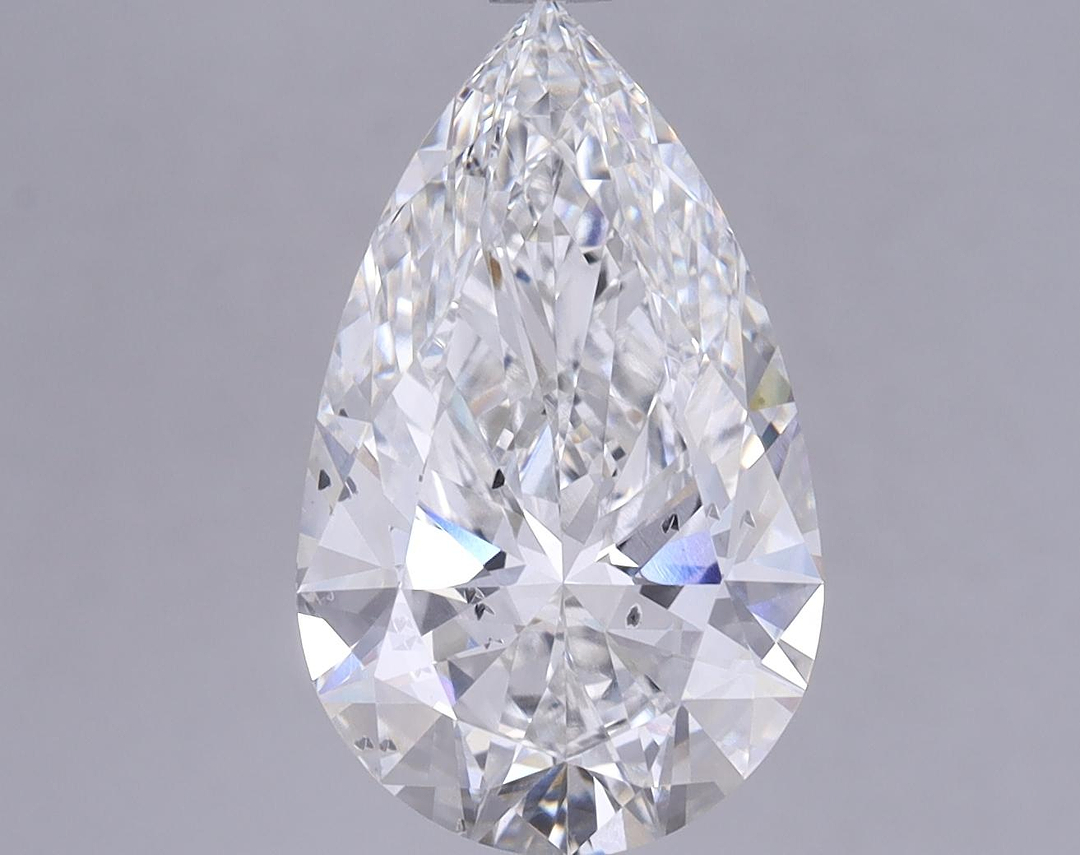 3.75 Carat Pear Shaped Ideal Cut SI1 IGI Certified Lab Grown Diamond