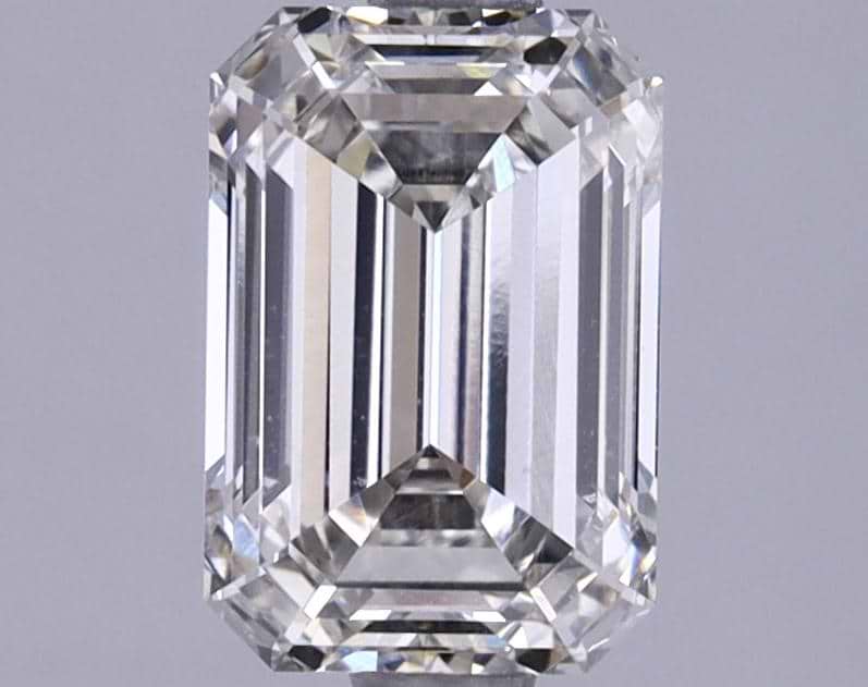 1.76 Carat Emerald Shaped Ideal Cut VVS2 IGI Certified Lab Grown Diamond
