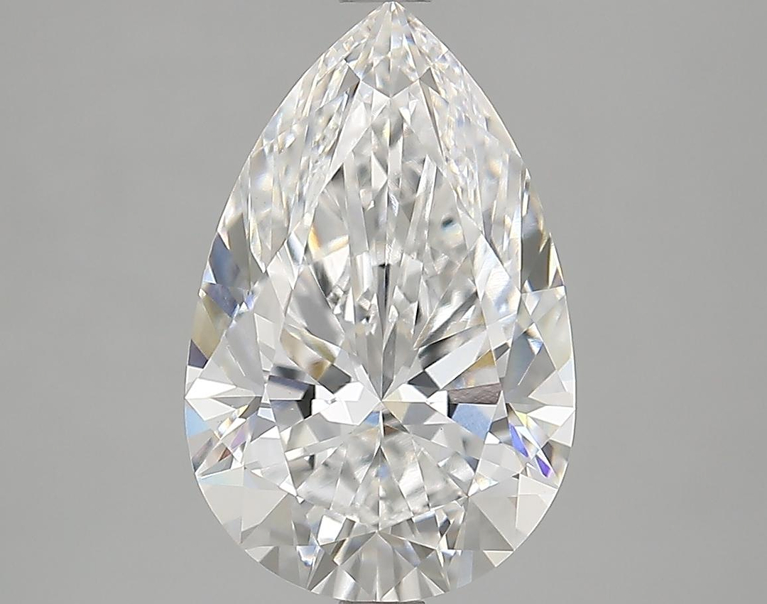 3.69 Carat Pear Shaped Ideal Cut VVS2 IGI Certified Lab Grown Diamond