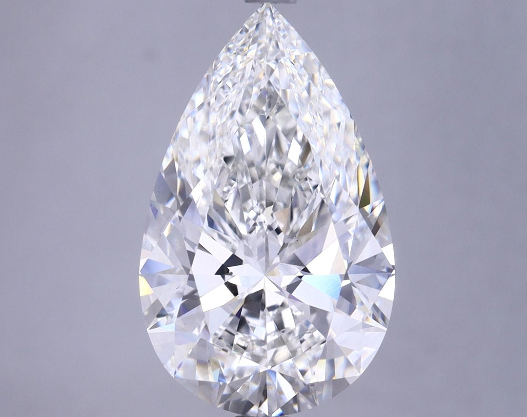 4.62 Carat Pear Shaped Ideal Cut VS2 GIA Certified Lab Grown Diamond