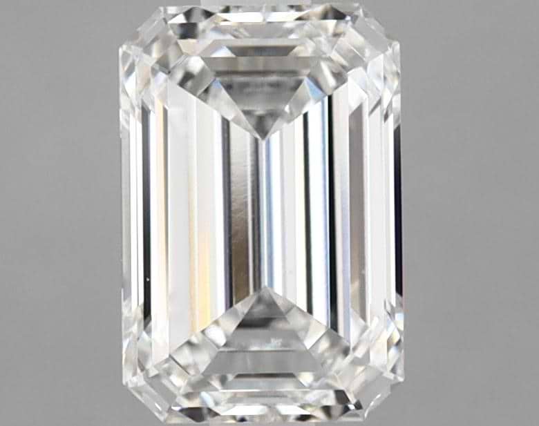 1.58 Carat Emerald Shaped Excellent Cut VVS2 IGI Certified Lab Grown Diamond