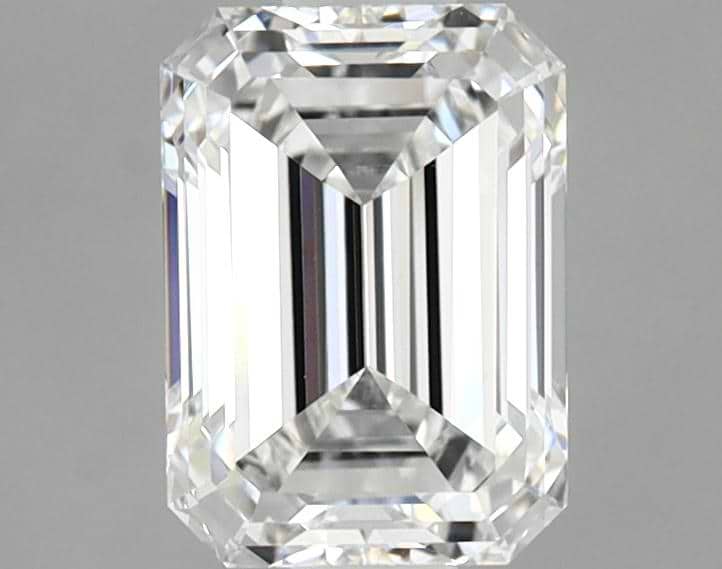 1.38 Carat Emerald Shaped Excellent Cut VVS2 IGI Certified Lab Grown Diamond