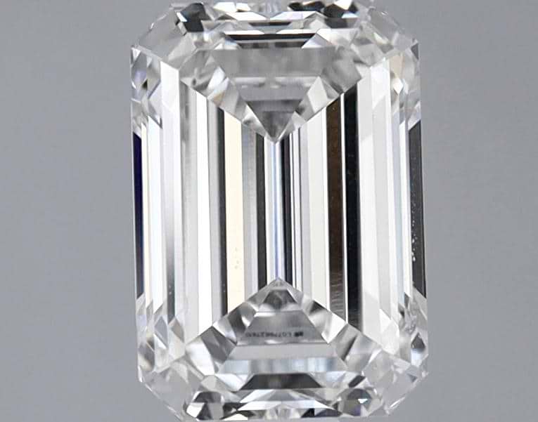 1.51 Carat Emerald Shaped Ideal Cut VVS1 IGI Certified Lab Grown Diamond