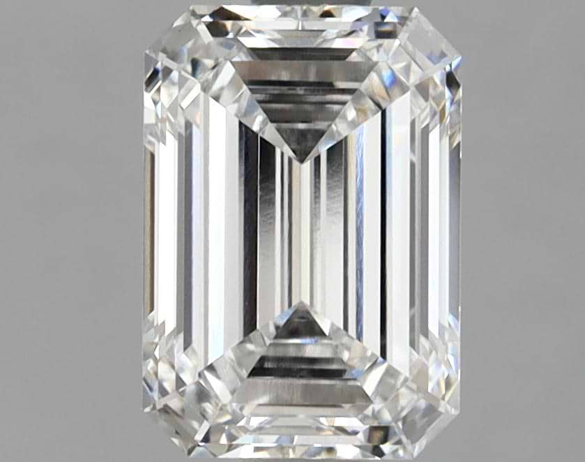 1.55 Carat Emerald Shaped Ideal Cut VVS2 IGI Certified Lab Grown Diamond