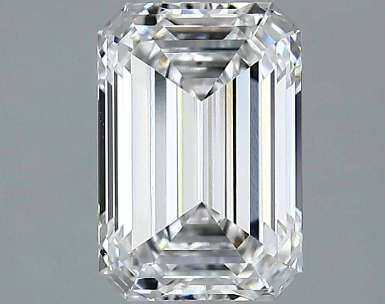 2.07 Carat Emerald Shaped Ideal Cut VVS2 IGI Certified Lab Grown Diamond