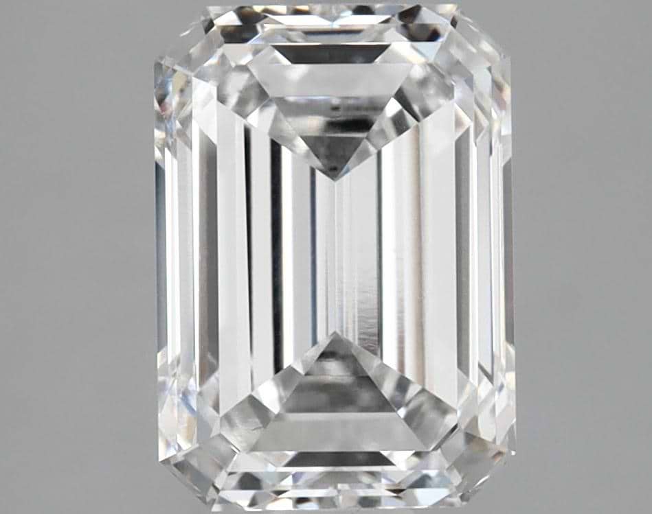 2.08 Carat Emerald Shaped Ideal Cut VVS2 IGI Certified Lab Grown Diamond